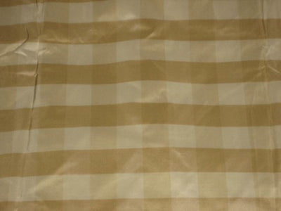 SILK TAFFETA FABRIC 54&quot; Beige &amp; cream colour gorgeous plaids