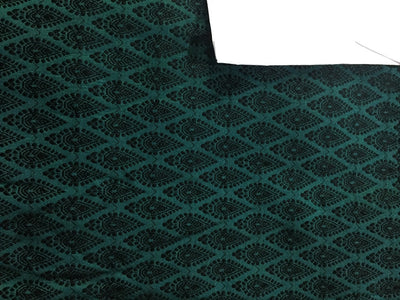 BROCADE FABRIC Green &amp; Black color 44" wide BRO288[2]