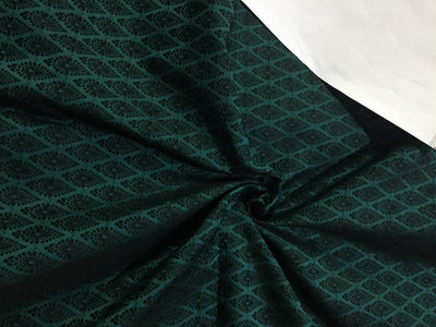 BROCADE FABRIC Green &amp; Black color 44" wide BRO288[2]