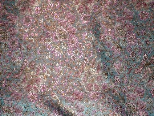 Silk Brocade~Width 44&quot; Pink Floral design