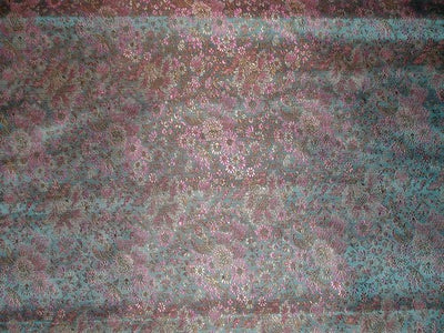 Silk Brocade~Width 44&quot; Pink Floral design