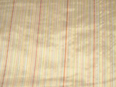 silk dupioni silk 54&quot; Multi colour horizontal stripes