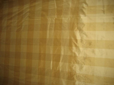 SILK TAFFETA FABRIC 54&quot; Shades of Gold colour plaids