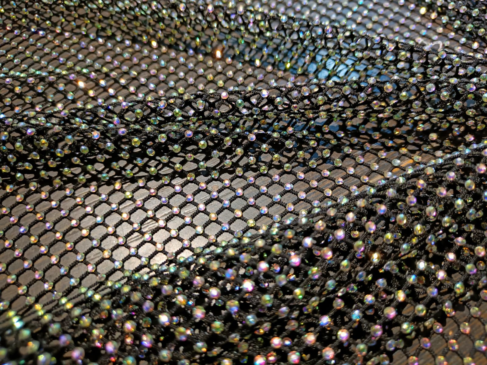 Rhinestone Open Mesh Fishnets: Black – Doll Factory by Damzels
