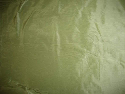 SILK TAFFETA FABRIC ~Apple Green &amp; cream color gorgeous small plaids 54&quot; wide TAFC4