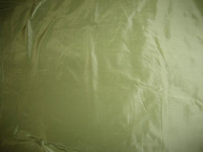 SILK TAFFETA FABRIC ~Apple Green &amp; cream color gorgeous small plaids 54&quot; wide TAFC4