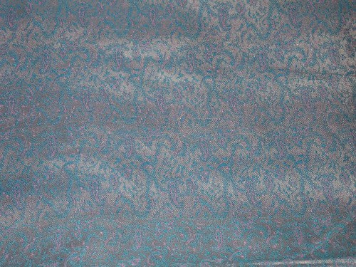 Silk Brocade Powder blue,blue &amp; baby pink Colour