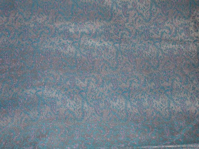 Silk Brocade Powder blue,blue &amp; baby pink Colour