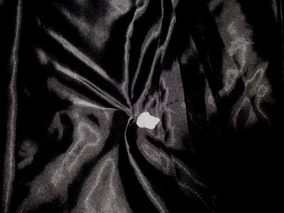 100% polyester Satin fabric black colour 44&quot; wide [3141]