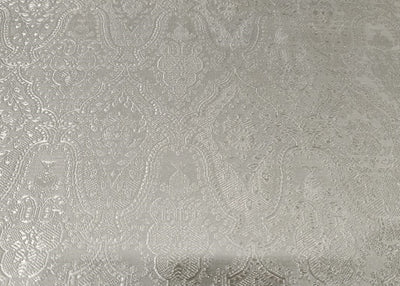 Silk Brocade jacquard Fabric white Ivory Victorian 44" wide  BRO2[1]