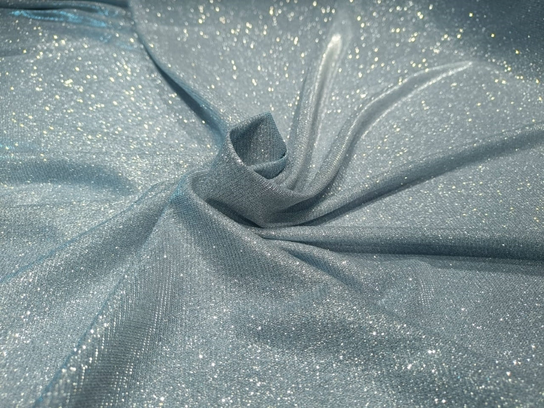 Grey shimmer silver Lycra lurex fabric ~ 58" wide. –
