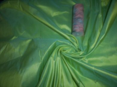 Silk taffeta FABRIC 22 momme iridescent lime green COLOR 54" WIDE TAF77