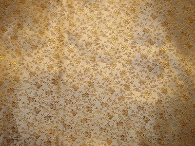 Silk Brocade fabric Golden Brown Colour 44&quot;BRO24[5]