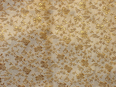 Silk Brocade fabric Golden Brown Colour 44&quot;BRO24[5]