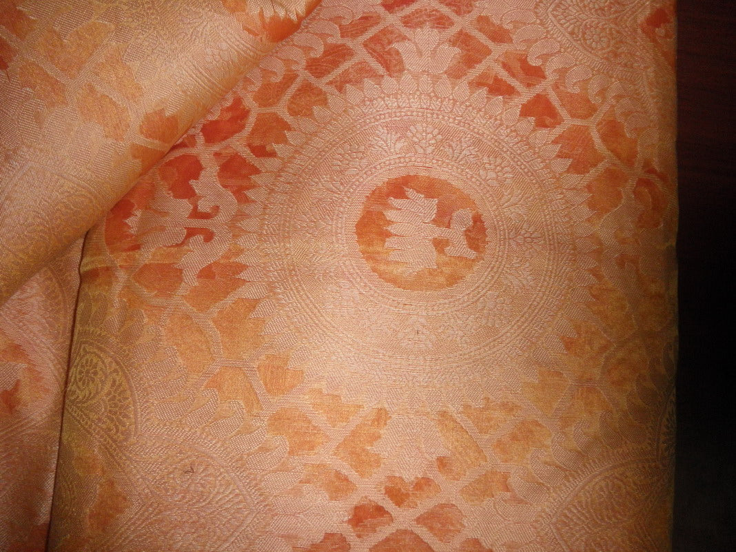 silk organza jacquard 54&quot; wide-rich orange