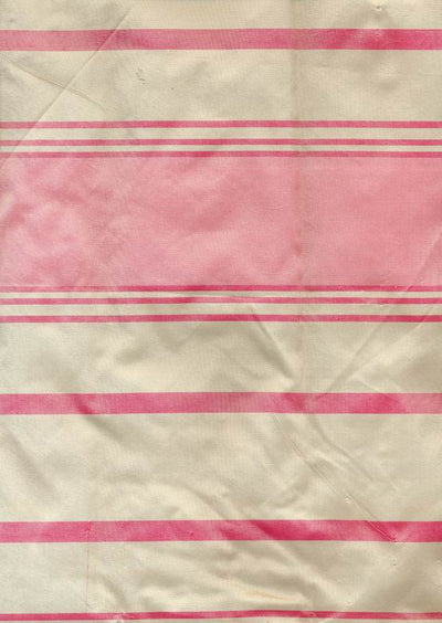 Silk taffeta pink and beige stripes~54&quot; wide