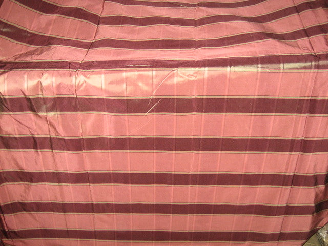 Silk Taffeta Fabric Shades of Pink &amp; Green plaids 54&quot; wide