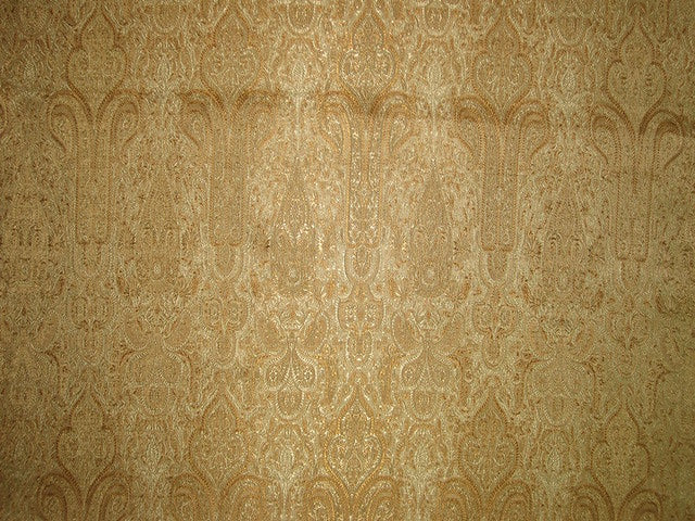 Silk Brocade Fabric Antique Gold,Gold &amp; Bronze