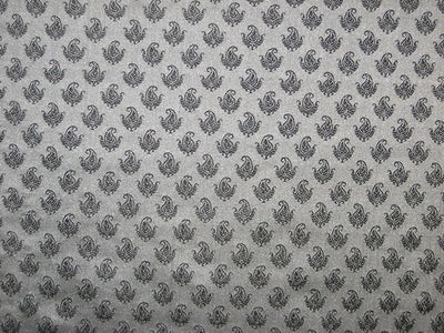 Silk Brocade Fabric Silver Grey &amp; black 44" wide BRO110[4]