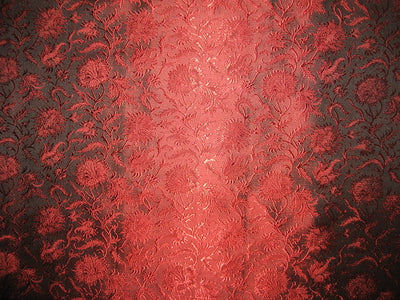 Silk Brocade fabric Wine Red &amp; Black Color BRO113[4]