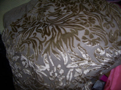 Skin Beige Devore Polyester Viscose Burnout Velvet fabric ~ 44" wide