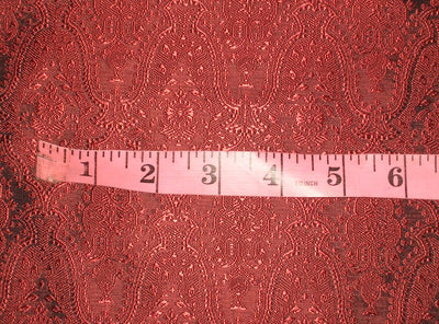 Silk Brocade Fabric WineRed &amp; Black Victorian BRO125[1]