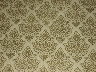 Brocade fabric Banana fibre dark ivory x metallic gold BRO130[2]