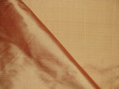 PURE SILK Dupioni FABRIC gold x orange