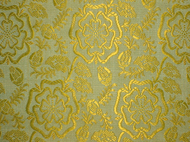 SILK BROCADE FABRIC Pastel green and Yellow 44" wide BRO150[1]