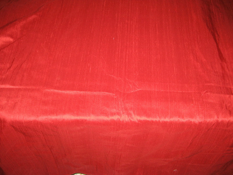 100% Pure SILK Dupion FABRIC Scarlet Red colour 44&quot; wide