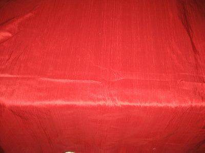100% Pure SILK Dupion FABRIC Scarlet Red colour 44&quot; wide