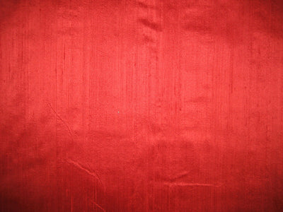 100% Pure SILK Dupion FABRIC Scarlet Red colour 44&quot; wide
