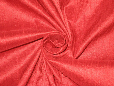 100% Pure SILK Dupion FABRIC Scarlet Red colour 44&quot; wide