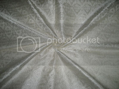 Silk Brocade Vestment Fabric Ivory color