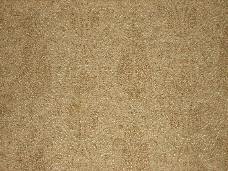 Silk Brocade fabric Light Metallic Gold &amp; Light Gold 44&quot;