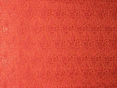 Silk Brocade fabric Red color 44&quot;