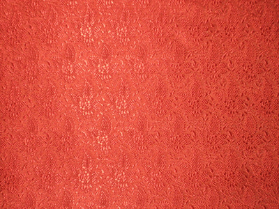 Silk Brocade fabric Red color 44&quot;