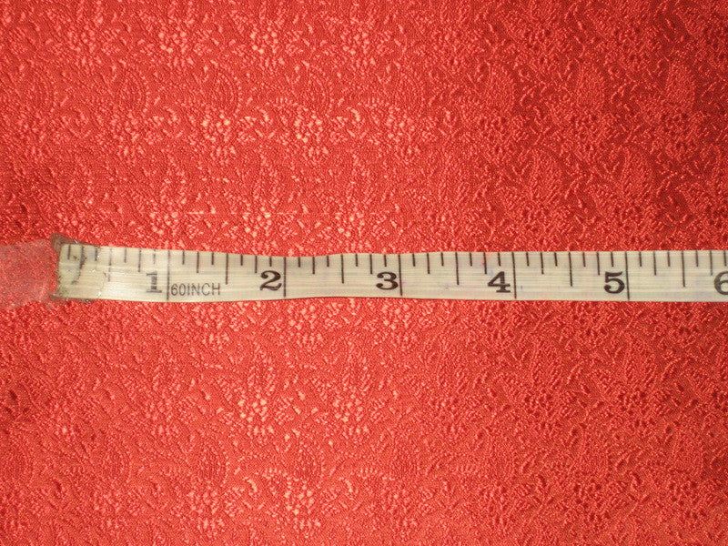 Silk Brocade fabric Red color 44&quot;