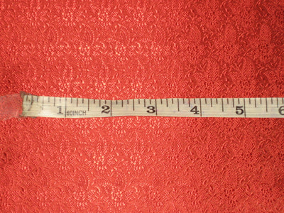 Silk Brocade fabric Red color 44&quot;