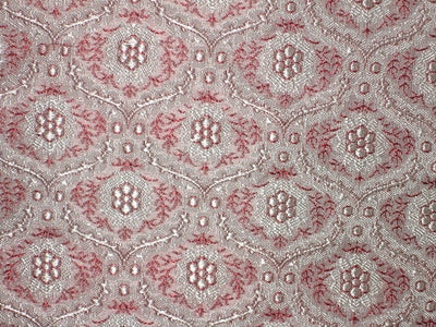 Silk Brocade fabric Reddish Pink color 44" wide BRO162[3]