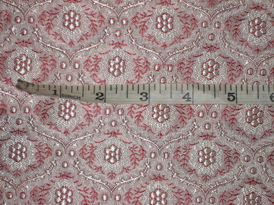 Silk Brocade fabric Reddish Pink color 44" wide BRO162[3]