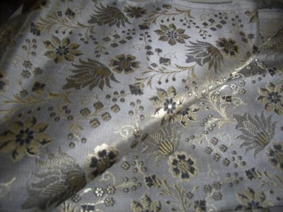 silk brocade~gold tulips