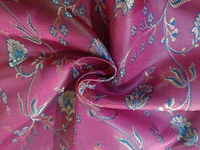 Silk Brocade~Width 44 inches wide=Fushia Pink BRO13[2]