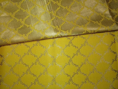 Silk Brocade Fabric MUSTARD color 44" wide BRO765B[2]