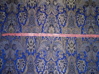 BROCADE FABRIC ROYAL BLUE,BLACK X METALLIC GOLD