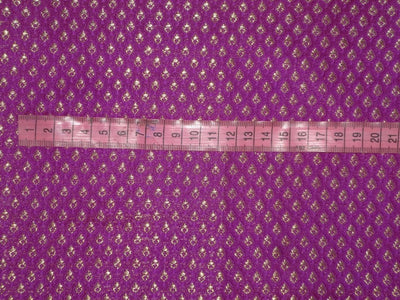 BROCADE FABRIC PURPLE X METALLIC GOLD 44&quot;