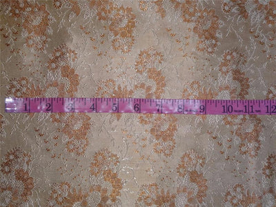 SILK BROCADE PURPLE GOLDEN MUSTARD COLOR 44&quot;INCH