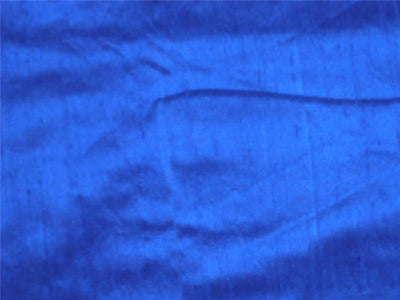 100% PURE SILK DUPIONI FABRIC ROYAL BLUE 54&quot; WITH SLUBS