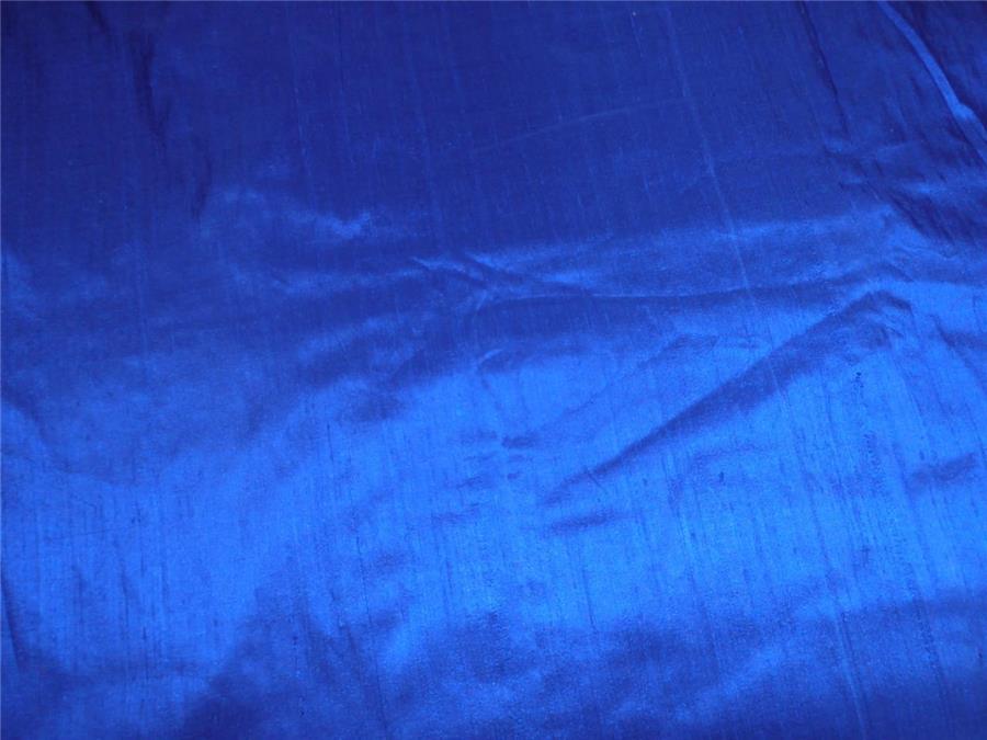 100% PURE SILK DUPIONI FABRIC ROYAL BLUE 54&quot; WITH SLUBS