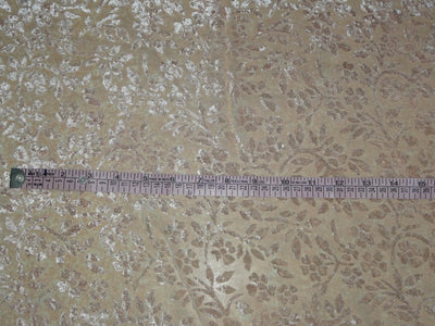 Nude Devore Polyester Viscose Burnout Velvet fabric ~ 44&quot; wide.